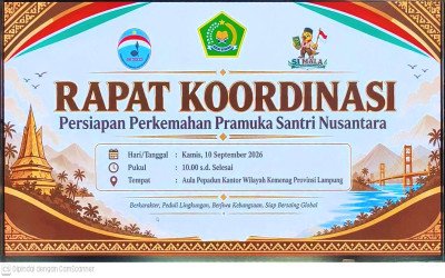 Ust. Anang Hadiri Rapat Koordinasi Mewakili Gudep Lengkap Pondok Modern Al Furqon untuk Persiapan Mengikuti Perkemahan Pramuka Santri Nusantara 2026